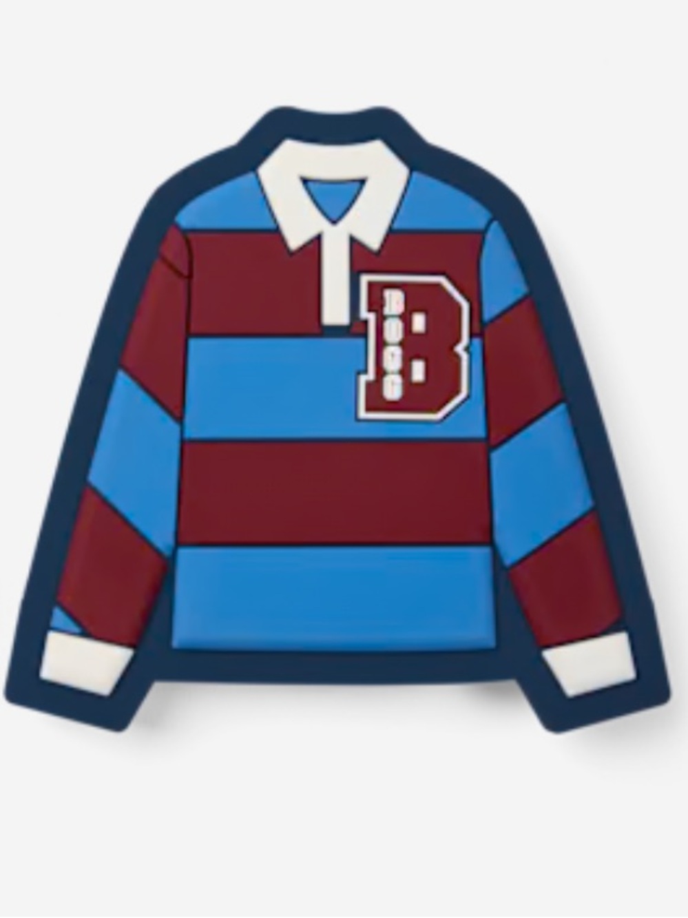 NWT Bogg Bag Rugby Shirt Bogg Bits Blue Red Bag Charm Accessory